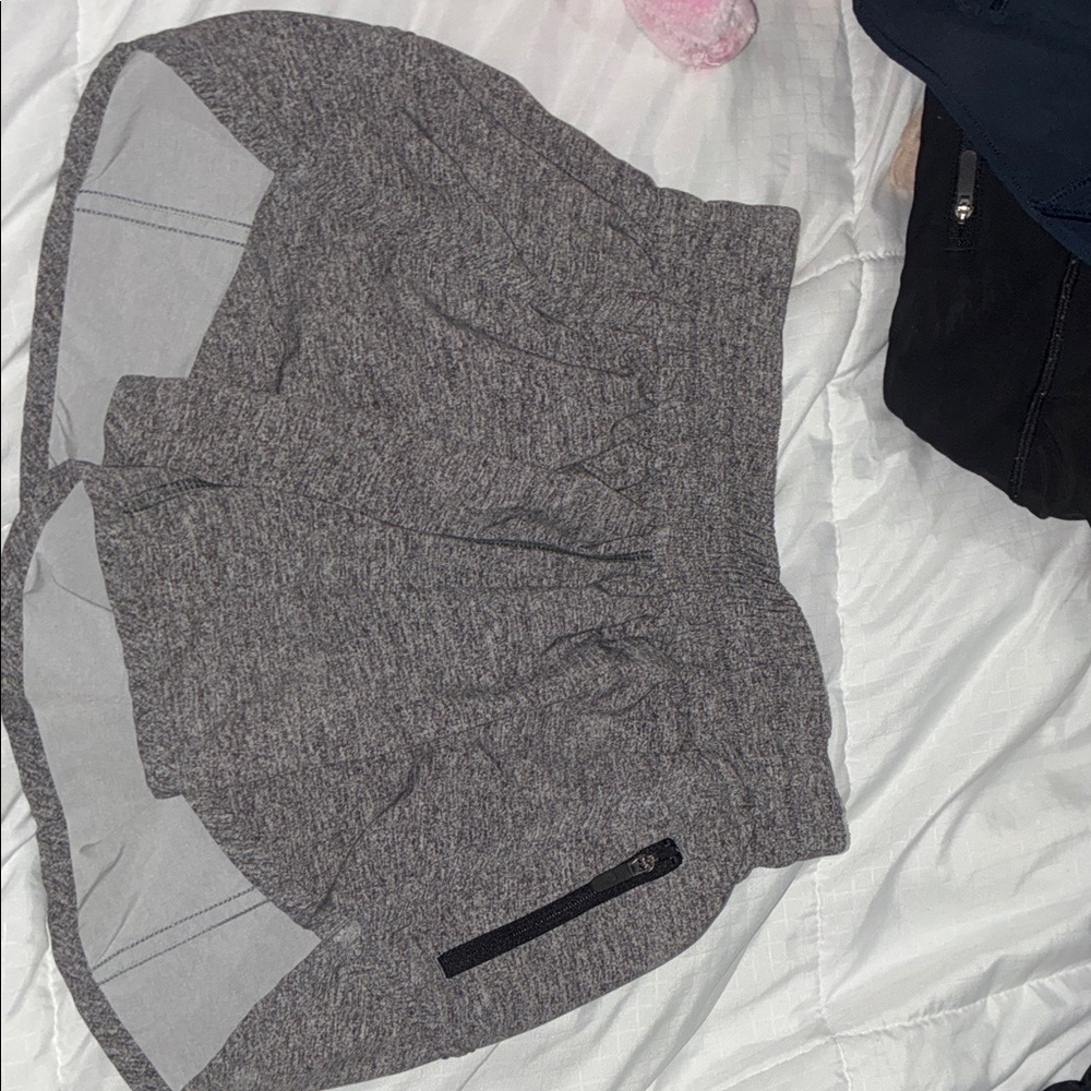 Gray Skirt with Zipper Detail